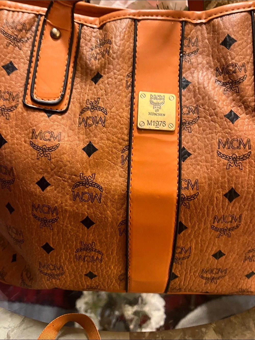 Cognac Visetos Canvas Tote Bag & 🔥smaller bag